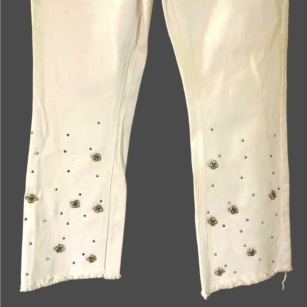 Seven7-NWT Size 6 white jeans w/ rhinestones. Be the Queen Bee! New with tags! - Picture 7 of 17